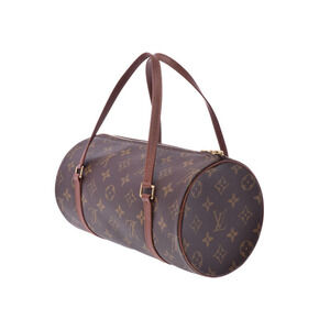 Louis Vuitton Leather Monogram Handbag Papillon Brown